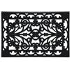 Relaxdays Tappeto di Gomma da Esterno, 40x60cm, Antiscivolo, Zerbino Ingresso, Porta di Casa, Interni, Ornamentale, Nero