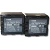 vhbw 2x batteria compatibile con Panasonic HC-X900M, HC-X909, HC-X929 videocamera camcorder (1100mAh, 7,2V, Li-Ion) con infochip