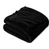 FARFALLAROSSA Coperta Plaid Pile, Coperta Divano 130 x 160 cm Flanella, Coperta Letto Singolo Calore Morbida - Nero