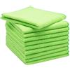 ZOLLNER 10 panni microfibra - multiuso - lavabili in lavatrice a 60°C - senza lasciare aloni e pelucchi - 32x32 cm - verde - Qualità alberghiera