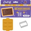 Chefclub Kids - Set Biscotti al Cioccolato per Bambini - Stampo in Silicone + Tagliabiscotti in Metallo + Ricetta Illustrata - Attività Creativa e Golosa in Famiglia - Dai 4 Anni in Su