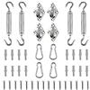 Tiberham Tenda Parasole Hardware Kit, rettangolo/Quadrato Parasole, Installazione per Patio Lawn Garden, Heavy Duty Anti-ruggine (44 Pezzi)