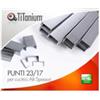 TITANIUM Punti metallici 23-17 - TiTanium - conf. 1000 pezzi (unità vendita 10 pz.)