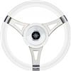 SAVORETTI VOLANTE RUOTA TIMONE 3 RAZZE INOX E POLIURETANO Ø350 MM - PER BARCA GOMMONE T29