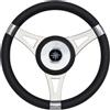 SAVORETTI VOLANTE RUOTA TIMONE 3 RAZZE INOX E POLIURETANO Ø350 MM - PER BARCA GOMMONE T29