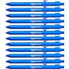 Amazon Basics - Penne a Sfera Retrattili, Impugnatura Morbida, Senza Sbavature, Ideali per Scuola e Ufficio, Blu, Confezione da 12