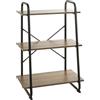 HAKU Scaffale rovere, nero, Metallo, truciolato - Dim. L 60 cm x A 93 cm x P 36 cm, Stile Moderno