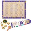 Chefclub Kids - Tappetino da Cottura in Silicone 30x40 cm - Antiadente e Riutilizzabile - Con Guide per Macaron, Biscotti e Pizze - Senza BPA - Lavabile in Lavastoviglie - Dai 4 Anni