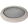 PawHut Cuccia per Cani e Gatti Rotonda con Bordi Rialzati e Cuscino, Lettino per Cani Imbottito Effetto Velluto, Φ93x15cm, Grigia