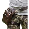 Xieben Marsupio da Gamba Borse Uomo Donna Vera Pelle Drop Leg Bag Multiuso Waist Pack Outdoor Motociclo Auto Sport Campeggio Caffè