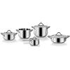 Barazzoni 292909 Sapore Italiano Batteria 9 Pezzi, acciaio inossidabile 18/10, Grigio