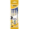 GielleService Bic Cristal Original Conf. da 4 penne a sfera Punta tonda 1mm Linea 0,40mm BLU 8308601