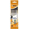 GielleService Bic Cristal Original Conf. da 5 penne a sfera Punta media 1,0mm Linea 0,40mm NERO 802051