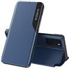 TANYO Smart Clear View Cover per Samsung Galaxy Note 20 (5G / 4G), Premio Custodia con Una Schermo Finestra, Note20 Specchio Elegante Flip Case con Supporto Pieghevole - Blu