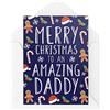 Tongue in Peach Biglietti di Natale | To An Amazing Daddy Xmas Card | Per Lui Novità Scherzo Carino Dal Bambino Bambini Marito Fidanzata Papà Mamma | CBH727