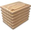 Space Home - Set da 6 Piatti in Legno - Rettangolari - Piatti per Servire Pizza, Carne, Pollo - Tavoli Set - 30 x 20 cm
