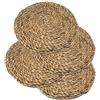 MGE - 4x Tovagliette Rotondi da Tavola - Sotto Piatti da Tavola in Vimini - Set di 4 Tovagliette Pranzo - Sottopiatti Rotondi Eleganti - Sottopiatto Rotondo - Tovagliette Rotonde