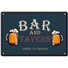 CREATCABIN Targhe in Metallo in Metallo Bar e Taverna Vintage Sign Iron Painting Retro Targa Poster per Cucina Pub Decorazione Garage, 8 x 12 Pollice