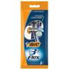 GielleService Bic Flex 3 Conf. 2 Rasoi 3 Lame Testa Girevole Striscia Lubrificante Aloe Vera