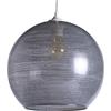 LUSSIOL Lampada Shadow Wave grigia, sospensione vetro, 75 W, grigio, ø 30 x H 30 cm