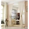 WOLTU Tende Trasparenti Tenda Finestra Camera da Letto Decorazione per Casa Lino Voile 2 Pannelli Crema 140x245 cm