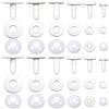 TOAOB THE ONE AND ONLY BABY TOAOB 60 Set Giunti Articolazioni per Bambole Bianche 6 Dimensioni Plastica Mobili Giunti Animali e Rondelle per Bambola Fai da Te Peluche Artigianali Accessori 15mm 20mm 25mm 30mm 35mm 40mm