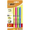 GielleService Bic Highlighter Grip Conf. 4 pennarelli fluorescenti base d'acqua Punta a scalpello Linea 1,60 3,30mm Colori assortiti 824757