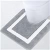 Famibay Tappeto Bagno a U Tappetino WC Antiscivolo Tappeti Bagno Assorbenti Tappetini da Bagno Lavabili in Lavatrice Tappeto da Bagno in Microfibra Tappetino Bagno Morbido per Bagno Doccia 50x50cm