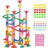 WEofferwhatYOUwant Pista Biglie 169 Pezzi - Marble Run Educativo con Biglie Vetro Colorate per Bambini 3+ Anni Costruzione STEM Torre Circuito Creativo Snap-Together Atossico Ideale Regalo