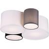 Trio Leuchten Lampada da Soffitto, Bianco/Nero/Grigio