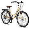 Chillaxx Bike Strada Premium City Bike da 26 e 28 pollici, bicicletta per ragazze, ragazzi, uomini e donne, cambio a 21 marce, bicicletta olandese (26 pollici, freno a V nero-marrone)