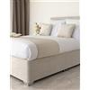 Belledorm - Vestiletto con profondità extra di 48 cm, per rendere ordinato l'aspetto del letto contenitore, lussuosa pelle scamosciata sintetica Colore: lino, 137 x 191cm)