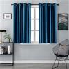 GIRASOLE HOME Coppia Tende Oscuranti Effetto Metallizzato Tenda Isolante per Soggiorno Camera Ufficio Balcone Porta Finestra 2 Pannelli con Occhielli (Blu, 140x145cm)