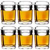 ParaCity Set di 6 Bicchieri da Shot, Bicchieri Cool da 60 ml, Bicchieri da Tequila con Fondo Pesante, Regali per Uomini, Regalo per la Festa del Papà
