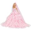 E-TING Principessa Bambola Vestito Barbie Vestiti Cenerentola Sera Party + Velo Impostato per Barbie Doll Regalo Migliore per Le vostre Ragazze (Bambola Non è Incluso)