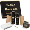 Canzt Kit Pulizia Scarpe Black Box - Kit pulizia sneakers premium con detergente scarpe, salviette, deodorante, spazzole e panno in microfibra per pelle, camoscio, nubuck e tessuto