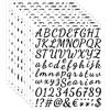 Zayookey 10 Fogli Adesivi Lettera Alfabeto Autoadesivi Impermeabile Vinile Numeri Lettere Segni Adesivi Letter Number Sticker per Cassetta Postale, Porta, Scrapbooking (Nero, 1 Pollice)