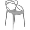 Totò Piccinni Sedia INFINITY in Polipropilene Moderna Design Impilabile (Grigio, 1)