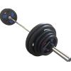 Blue Gym Set di Dischi Olimpici Gommati Trigrip + Bilanciere Nero 145KG