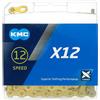 KMC X12 Ti-n Chain, Catena Unisex Adulto, Gold, 1/2 x 11/128