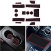 CDEFG Compatibile con Renault Arkana 2021-2024 2025 Tappetino Antiscivolo Antipolvere Antigraffio Arkana Tappetini in Gomma Portabicchieri per Interni Auto Arkana Accessori (Rosso)