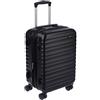 Amazon Basics - Valigia Trolley rigido, 55 cm (utilizzabile come bagaglio a mano di dimensioni standard), Nero