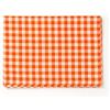 PARAMAISON Tovaglia Rustica Rettangolare, Stile Quadretti Country, Bianco e Arancio, Tovaglia Tavola da Pranzo, Cucina, Giardino, Pic nic, 6 Posti 140x180 cm