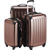 Hauptstadtkoffer - Alex - Set di 3 valigie (S, M & L), 235 litri, Colore Marrone