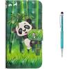 Grandoin Custodia per iPhone 6S / 6 (4,7 Pollici), 3D Creativo Custodia a Libro Flip Case Portafoglio Cover in Pelle Wallet Magnetica (Panda)