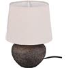 RL LIVE YOUR LIGHT Reality Leuchten Lampada da Tavolo, Ceramica, Marrone, Altezza 25 cm