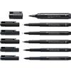 FABER-CASTELL 205012 - Set di punte nere, con sei pennarelli Pitt Artist con punte e spessori diversi
