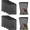 Cobee Sacchetti filtro per acquario, 10 sacchetti filtranti per acquario, con cerniera, filtro a rete fine ad alto flusso, riutilizzabili, per carbone attivo, biosfere (10 pezzi di colore nero)