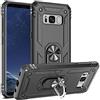 Fetrim Custodia per Galaxy S8 Plus, Cover PC TPU Cassa Shell Supporto di Anello Rotante Case per Samsung Galaxy S8 Plus Nero