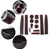 YEE PIN Tappetini in gomma per interni compatibili con Fiat 500 2016-2020 / Abarth 595 2017-2021, tappetini antiscivolo per console centrale, contenitore per auto, portabicchieri